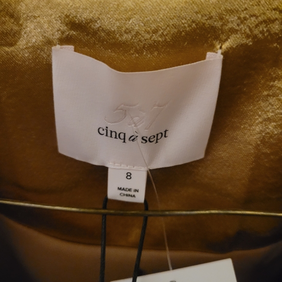 Cinq à Sept Metallic Gold Blazer - Picture 6 of 8